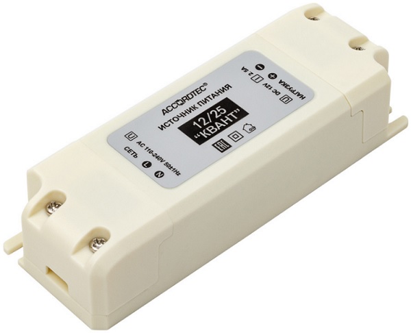 

Источник питания AccordTec AT-12/25 КВАНТ стабилизированный 12,0 В, AT-12/25 КВАНТ