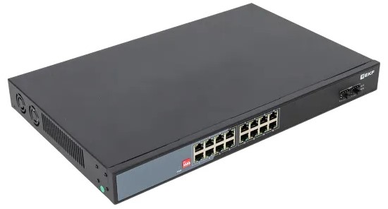 

Коммутатор промышленный неуправляемый EKF TSX-U-2GX/SFP-16GTP-R U-2GX/SFP-16GTP-R 2 порта 1000Base-X SFP 16 портов 10/100/1000Base-T(X) RJ45 c PoE мон, TSX-U-2GX/SFP-16GTP-R