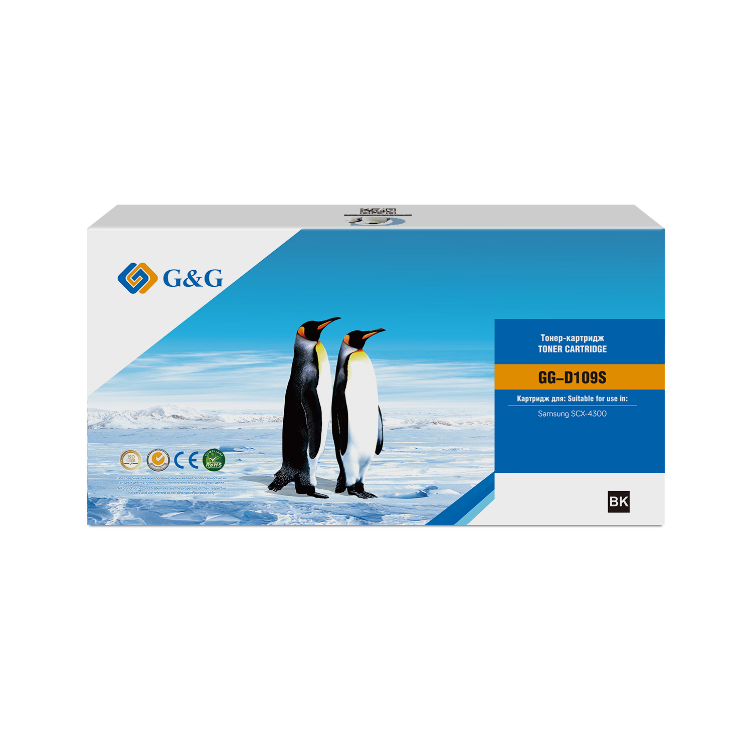

Картридж G&G GG-D109S лазерный черный (2000стр.) для Samsung SCX-4300, GG-D109S