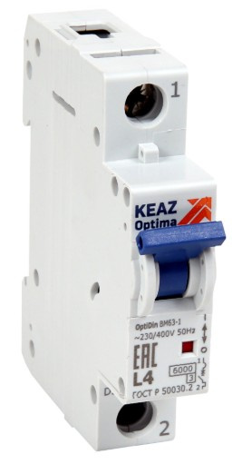 Изображение товара Модульный автоматический выключатель КЭАЗ BM63 2А IP20