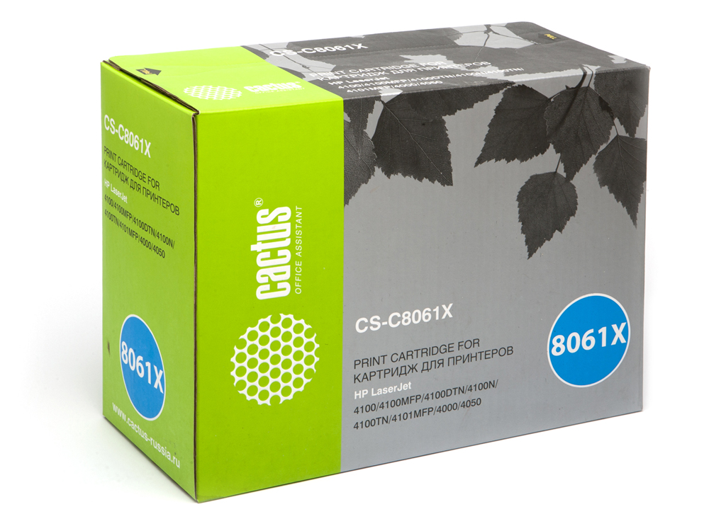 

Картридж Cactus CS-C8061X для принтеров HP LJ 4100/ 4000/4050, 10000стр, CS-C8061X