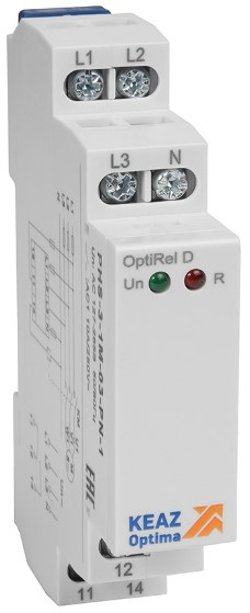 Изображение товара Реле контроля фаз КЭАЗ 331983 1Фазное на DIN-рейке