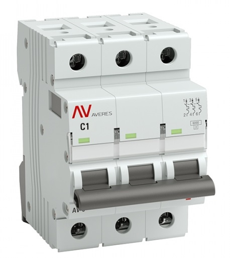 Изображение товара Автоматический выключатель EKF mcb6-DC-3-01C-av серия AVERS для постоянного тока