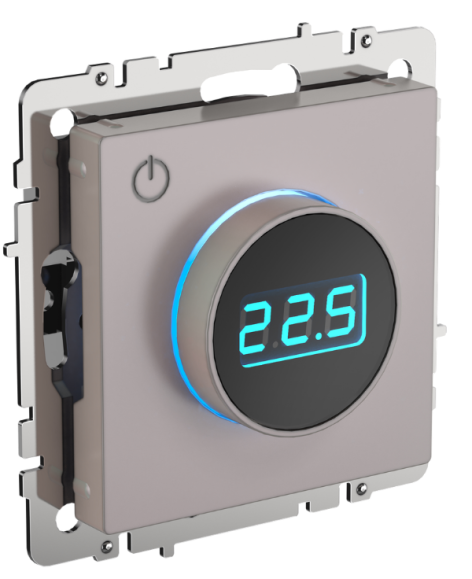 Изображение товара Термостат IEK BR-RT11-K36 встраиваемый серия Brite современный дизайн надежность