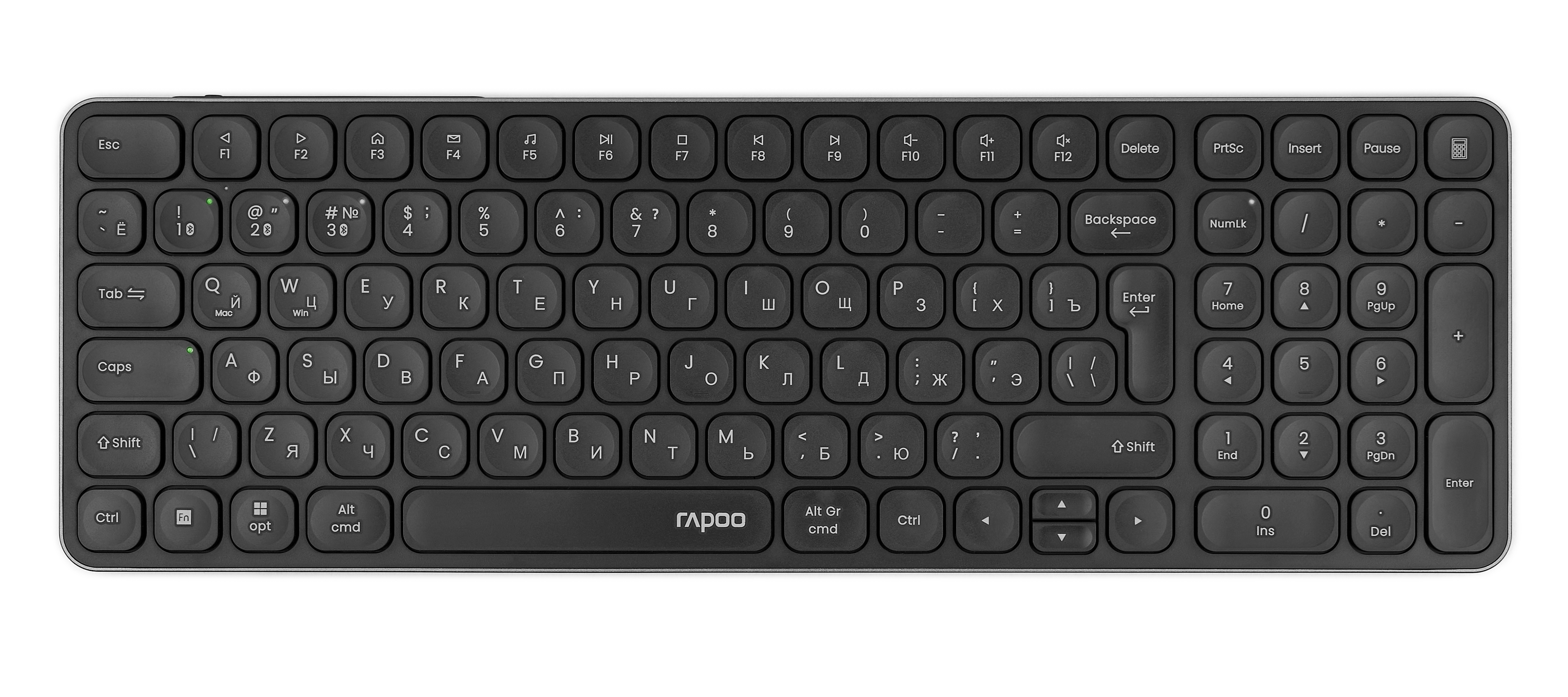 

Клавиатура Wireless Rapoo E9350L серая, E9350L