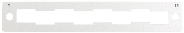 Изображение товара Планка ССД 130303-02224 для ШКОС-М, 16 отверстий, SC, серый