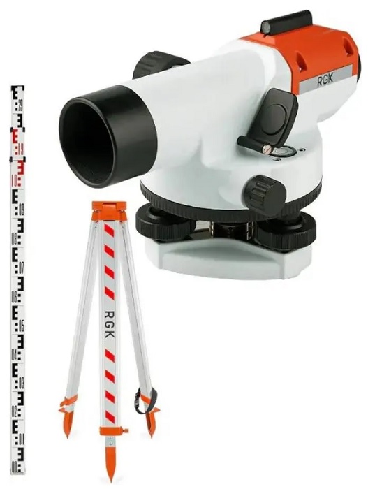 

Нивелир RGK 778237 оптический комплект C-28 + S6-N + S3, 778237