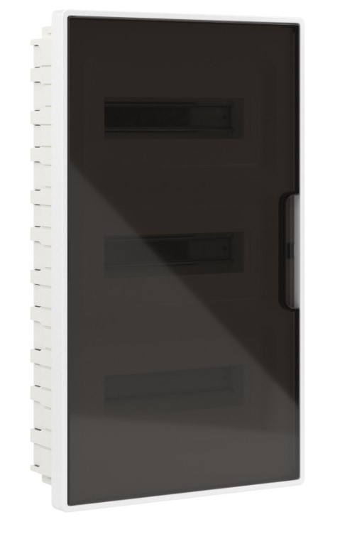 

Щит распределительный встраиваемый DKC F36B1WD 36 мод FRAME, белый, с тонированной дверцей, с 4 шинами PEN (2шт на 8 отв. и 2шт на 10 отв.), F36B1WD