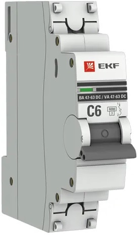 Изображение товара Автоматический выключатель EKF mcb4763-DC-1-06C-pro для защиты цепей