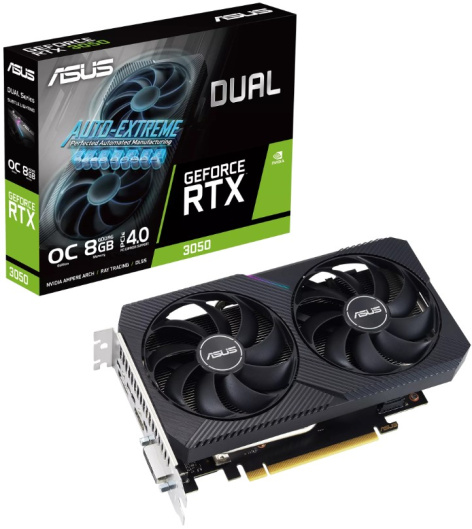 фото Видеокарта ASUS GeForce RTX 3050 (DUAL-RTX3050-O8G-V2) в Екатеринбурге
