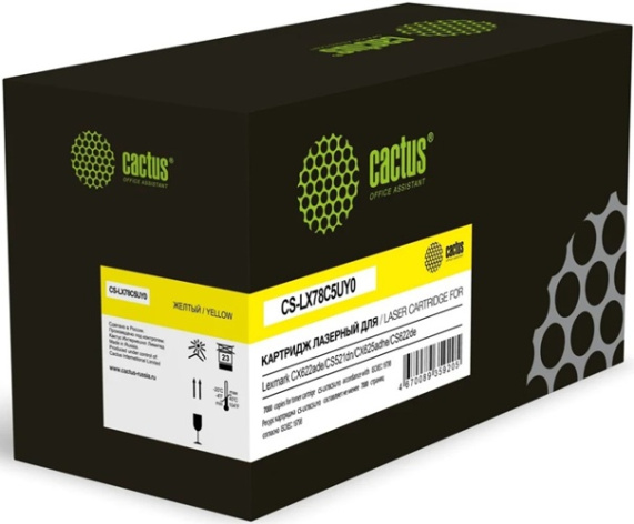 Изображение товара Картридж Cactus CS-LX78C5UY0 желтый для Lexmark 7000 страниц