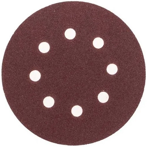 

Диск KRANZ KR-91-1168 абразивный на ворсовой основе, на липучке, перфорированный, P120, 125мм, 10 шт., KR-91-1168