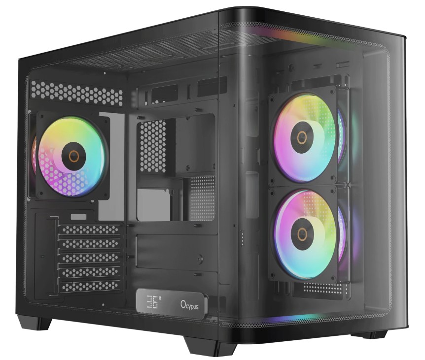 

Корпус mATX Ocypus Iota C50 BK без БП, боковая панель из закалённого стекла, USB 3.2, USB Type-C, Iota C50 BK