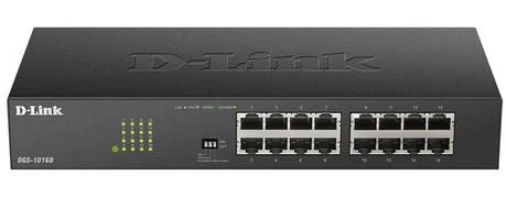 

Коммутатор неуправляемый D-link DGS-1016D/J1A 16x10/100/1000Base-T, Auto-sensing, Stand-alone, 19", DGS-1016D/J1A