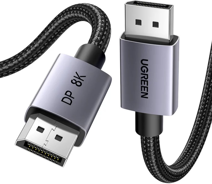 

Кабель интерфейсный UGREEN DP120 DP 1.4 Male to Male 8K, длина: 1м, цвет: серый, DP120