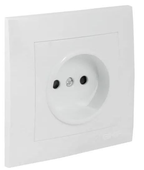 

Розетка без заземления в сборе EKF EWR10-022-10 Валенсия б/з 10А белая с защ. штор., EWR10-022-10