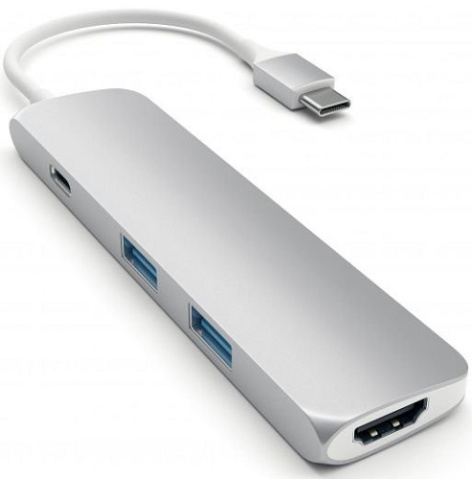 Изображение товара Концентратор Satechi Slim Aluminum Type-C Multi-Port Adapter 4K