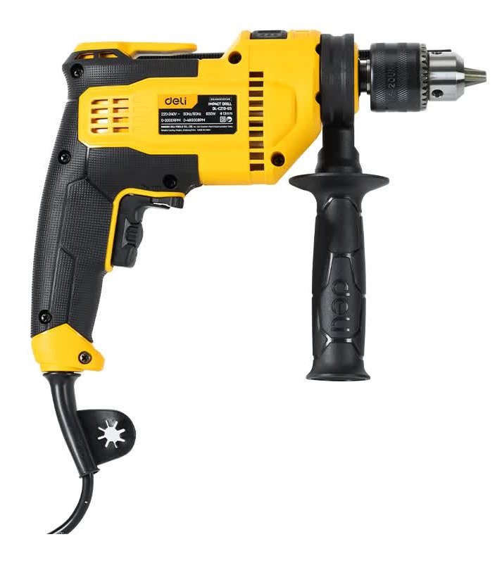 

Дрель ударная Deli DL-CZ13-E5 сетевая (650Вт, 13мм, 3000об/мин, 48000 уд/мин, картон), DL-CZ13-E5