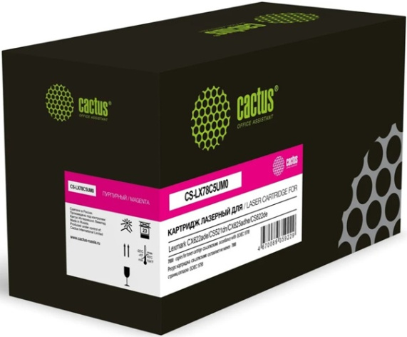Изображение товара Картридж лазерный Cactus CS-LX78C5UM0 пурпурный 7000 страниц для Lexmark