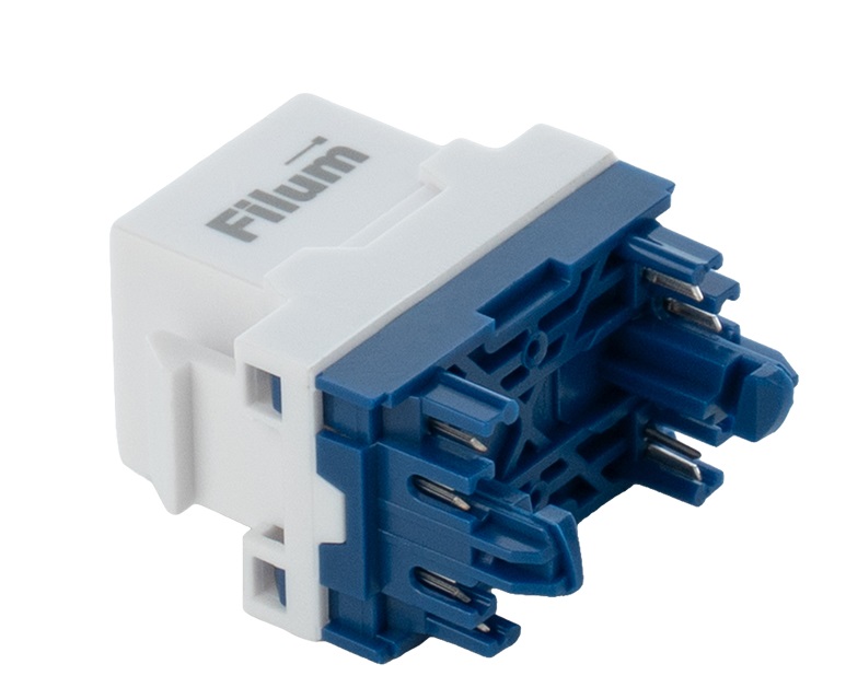

Модуль Keystone RJ45 UTP Filum FL-KJT-U5E-WT Cat 5e, Toolless, 180 градусов, белый, FL-KJT-U5E-WT