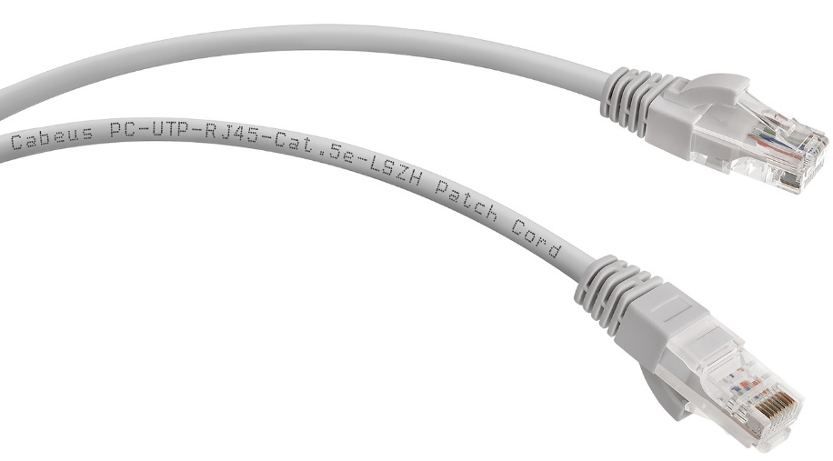 фото Кабель патч-корд U/UTP 5e кат. 1м.  Cabeus PC-UTP-RJ45-Cat.5e-1m-LSZH