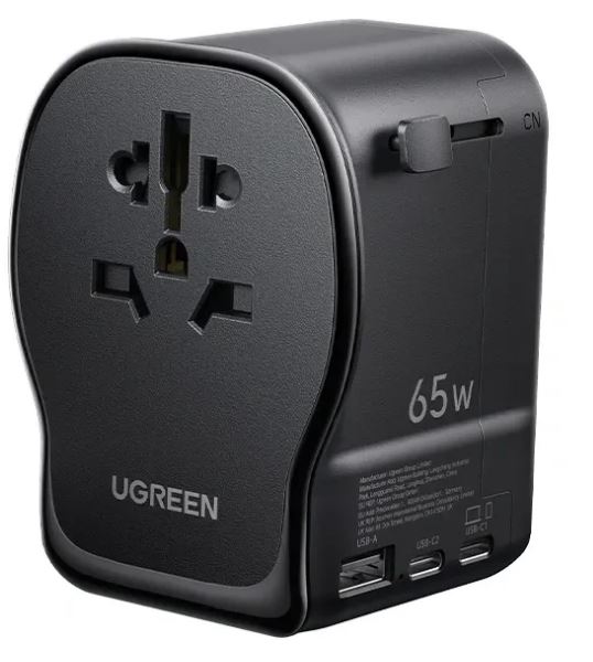 

Адаптер UGREEN S550 55001_ универсальный для путешествий 65W Universal Travel Adapter. Цвет: черный, S550