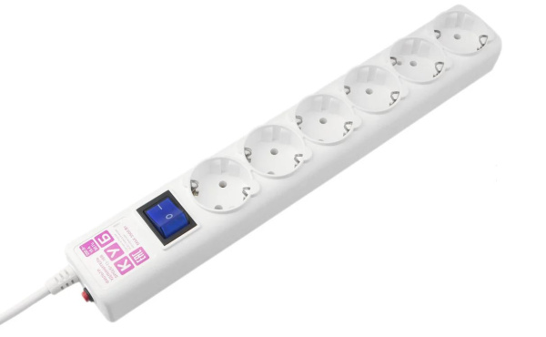 Изображение товара Power Cube SPG6-16: сетевой фильтр 6 розеток, 0,5 м кабель