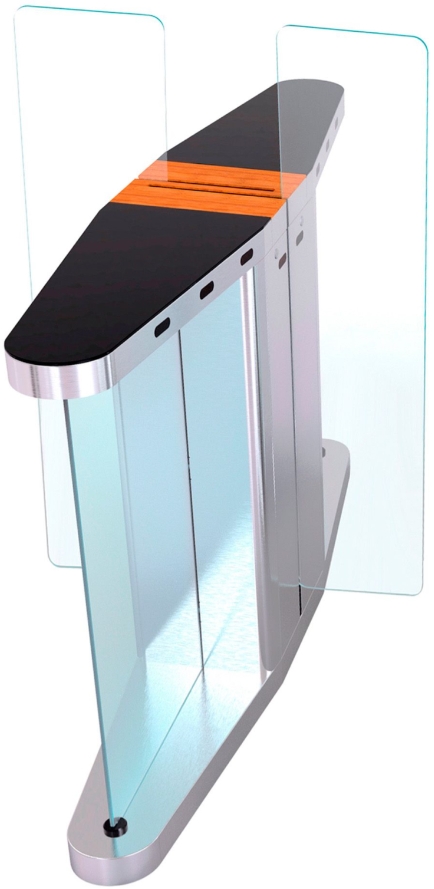 

Турникет БЛОКПОСТ СКП 1600 с раздвижными створками, с автоматической функцией "антипаника", комплект считывателей (HID, E-Marine), створки - (акрил)ст, СКП 1600