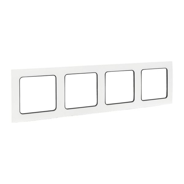 

Рамка четверная EKF EZM-G-305-20 Стокгольм белая с линией цвета черный, EZM-G-305-20
