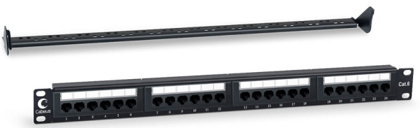 Изображение товара Патч-панель Cabeus PL-24-Cat.6-Dual для сетевой организации 24 порта