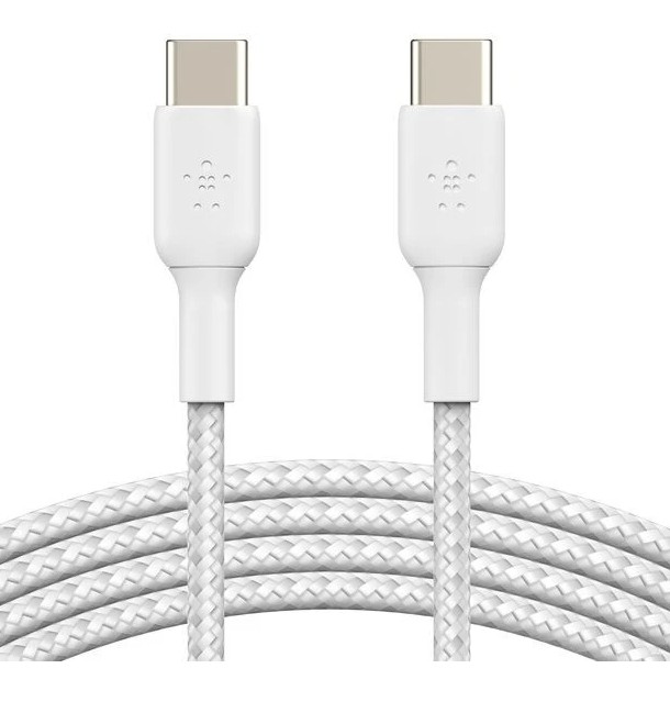 

Кабель Belkin CAB004BT1MWH USB-C to USB-C Braided Cable. Длина: 1м. Цвет: белый, CAB004BT1MWH
