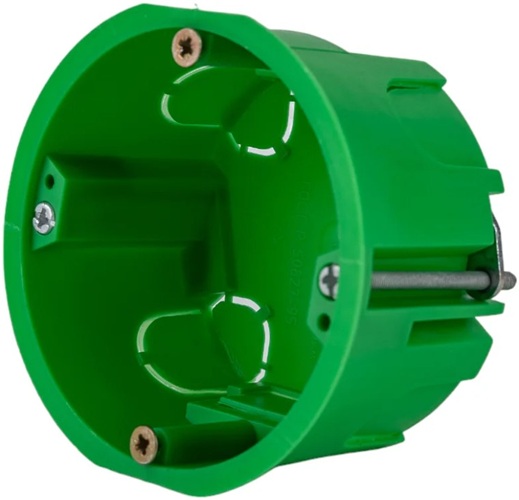 

Коробка установочная HEGEL КУ1204-И скрытая проводка 68х40 для г/к, КУ1204-И