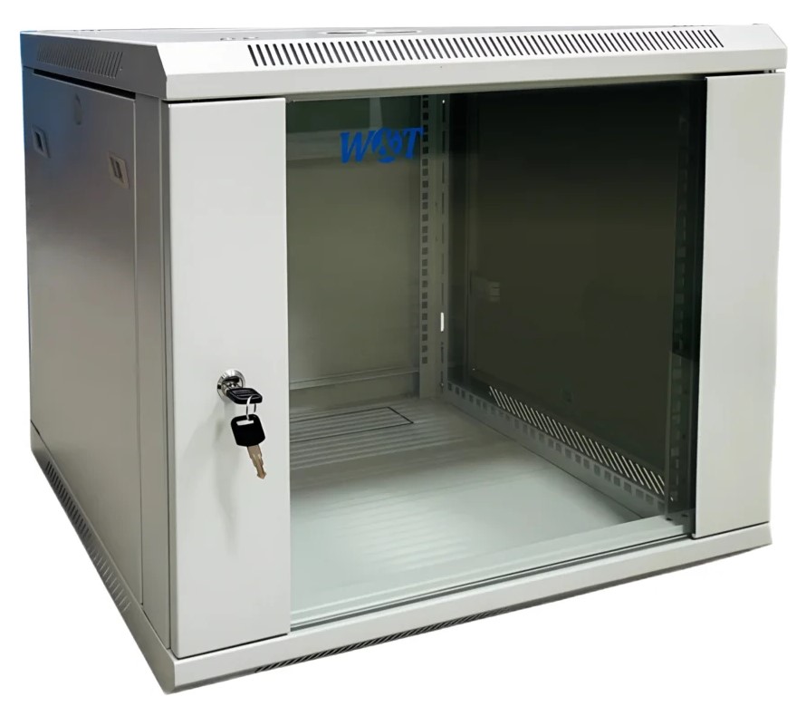 

Шкаф настенный 19", 6U W&T C066045GWS3 600x450mm серый, дверь стекло, без вентилятора, C066045GWS3