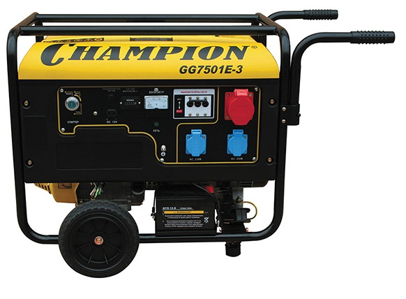 Изображение товара Генератор бензиновый CHAMPION GG7501E-3
