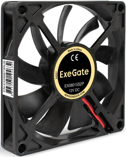 

Вентилятор для корпуса Exegate 12В DC EX08015S2P EX299873RUS 80mm, 2000rpm, 20dBa, 12В DC EX08015S2P