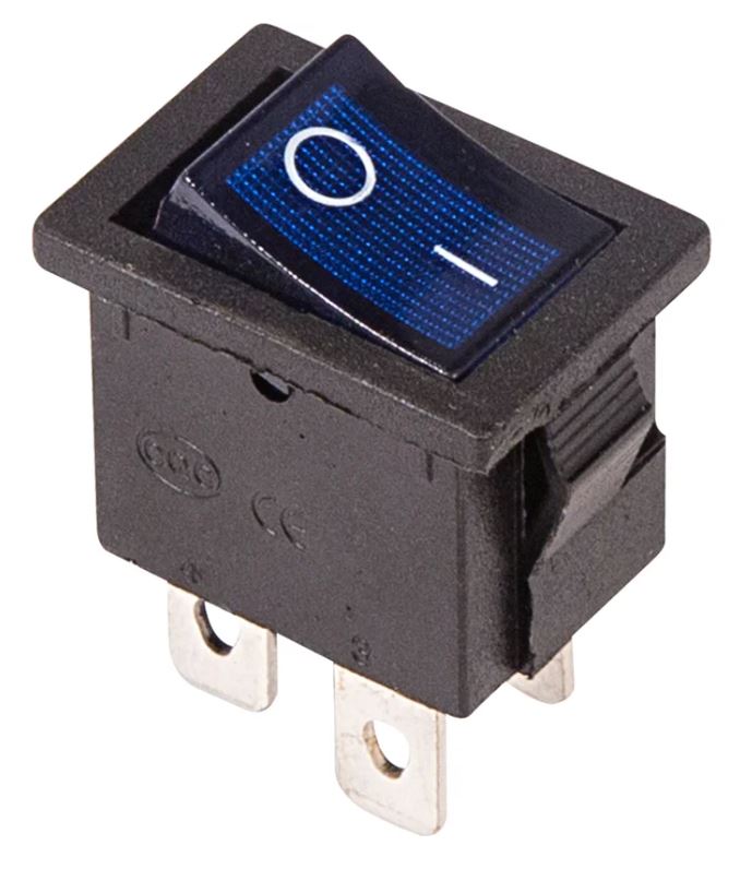 

Выключатель Rexant 36-2191 клавишный 250V 6А (4с) ON-OFF синий с подсветкой Mini (RWB-207, SC-768), 36-2191