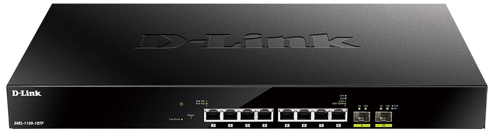 

Коммутатор D-link DMS-1100-10TP/A1A настраиваемый, 8х100/1000/2.5GBase-T и 2х10GBase-X SFP+, DMS-1100-10TP/A1A