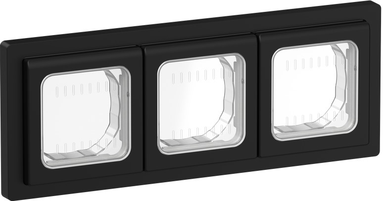 

Рамка тройная IEK FI-M30-32-55-K02 FLITE IP55 Рпро-3-55-ФлЧ черный, FI-M30-32-55-K02