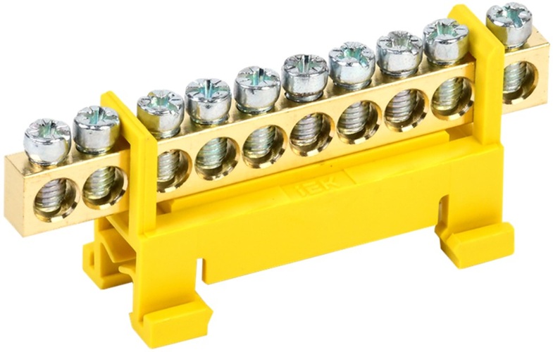 

Шина IEK YNN10-69-10P-K05 PE земля на DIN-изоляторах тип Стойка ШНИ-6х9-10-С-Ж, YNN10-69-10P-K05