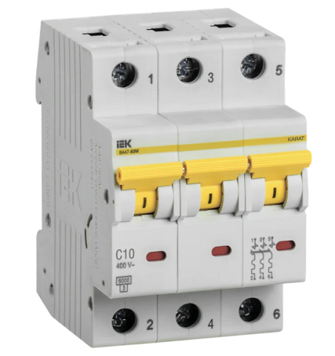 фото Автоматический выключатель модульный IEK MVA31-3-010-C в Красноярске