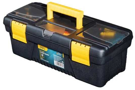 Изображение товара Ящик Deli DL432412 для инструментов прочный пластиковый металлический кейс