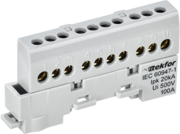 Изображение товара Шина L фаза IEK TF-NN10-10-KL-K03 для электрических соединений