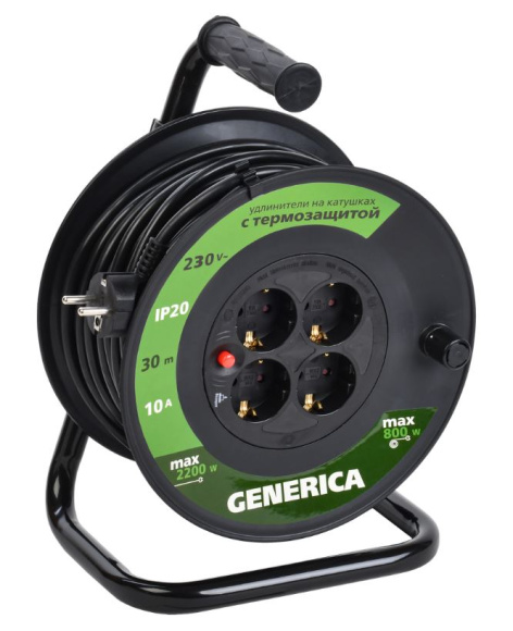 Изображение товара Удлинитель на катушке GENERICA WKP10-10-04-30-G