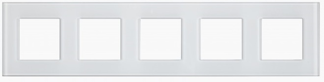 

Рамка стеклянная Sibling Powerframe-5GW 5 постов белая, Powerframe-5GW