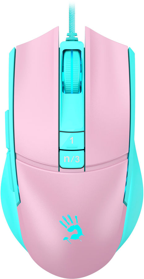 

Мышь A4Tech Bloody L65 Max L65 MAX/SKY PINK розовая/голубая оптическая (12000dpi) USB (6but) 1808889, Bloody L65 Max