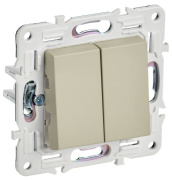 фото Переключатель двухклавишный IEK SK-V22-0-10-K10