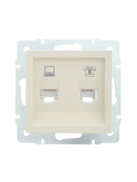 фото Розетка компьютерная+телефонная Lezard 742-0388-143 в Екатеринбурге