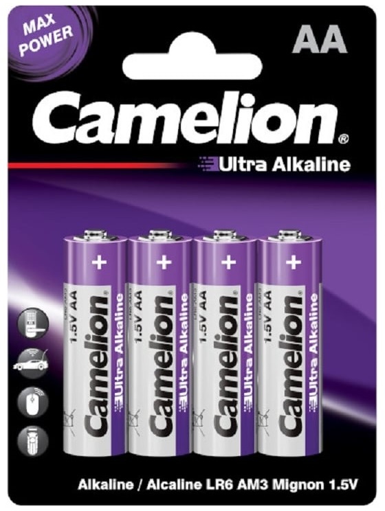 

Батарейка Camelion Ultra LR6 BL-4 CAMELION 14984 (LR6-BP4UT, пальчиковая батарейка АА 1.5В) (упак. 4 шт.), Ultra LR6 BL-4