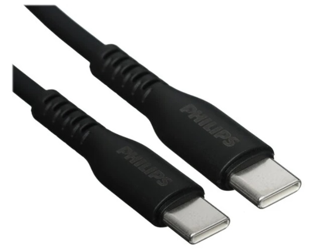 

Кабель интерфейсный Philips DLC8601B/74 силиконовый USB C - USB C 60W 1.2м черный, DLC8601B/74