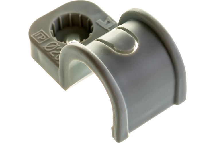 

Скоба Промрукав PR13.0369 пластиковая односторонняя для прямого монтажа серая в п/э д20 (50шт), PR13.0369